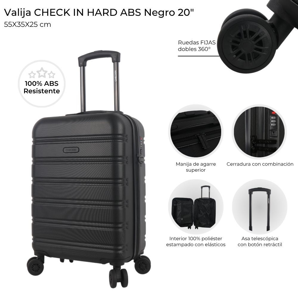 Carry on CHECK IN Negra