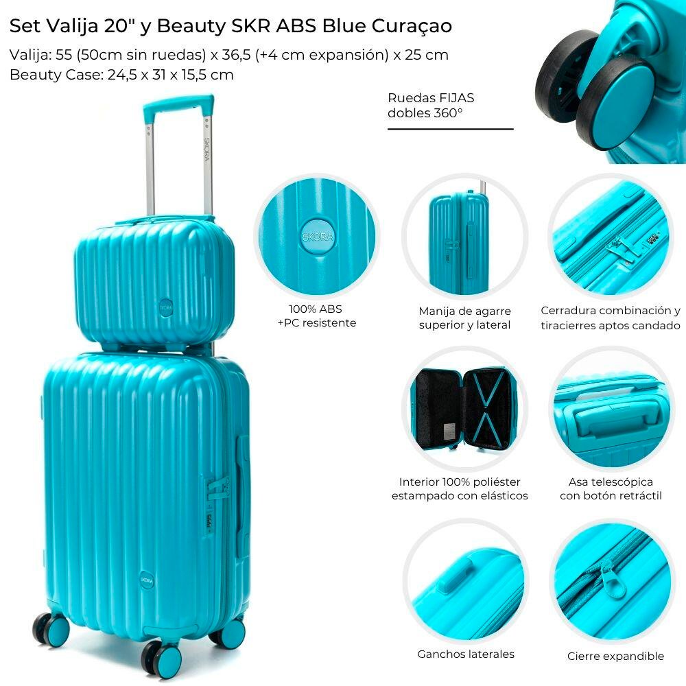 Set Carry on + Beauty SKORA Blue