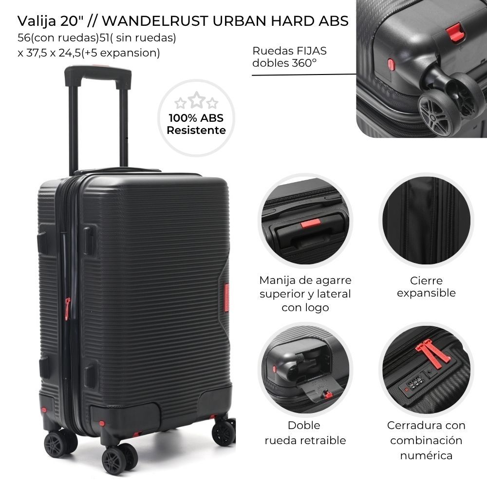 Carry on WANDERLUST URBAN negro